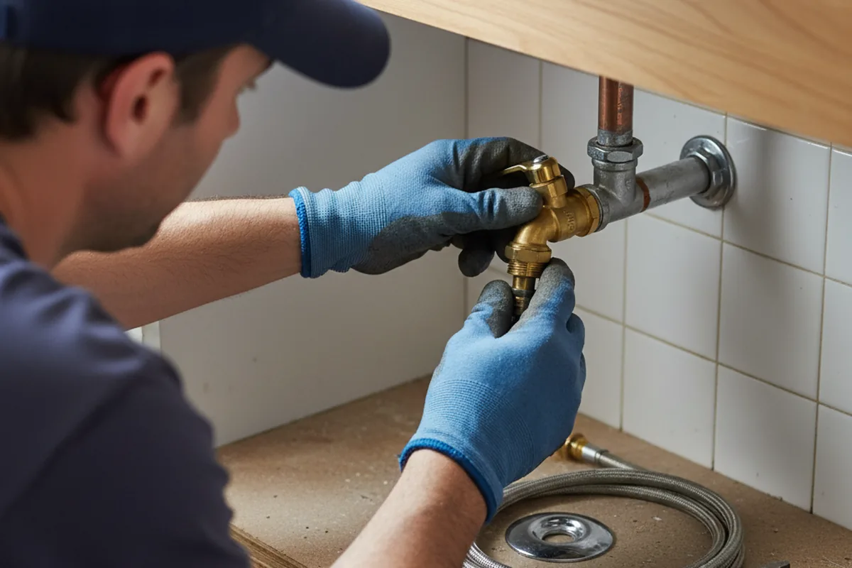 Shutoff valve and fitting work during Faucet and Fixture Repair in Colrain